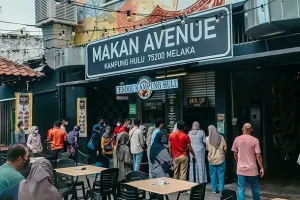 Kedai Makan di Malacca, Malaysia